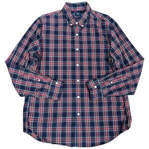 EUC Men's J. CREW Tartan Holiday Plaid Dress Shirt F7668 | Size L